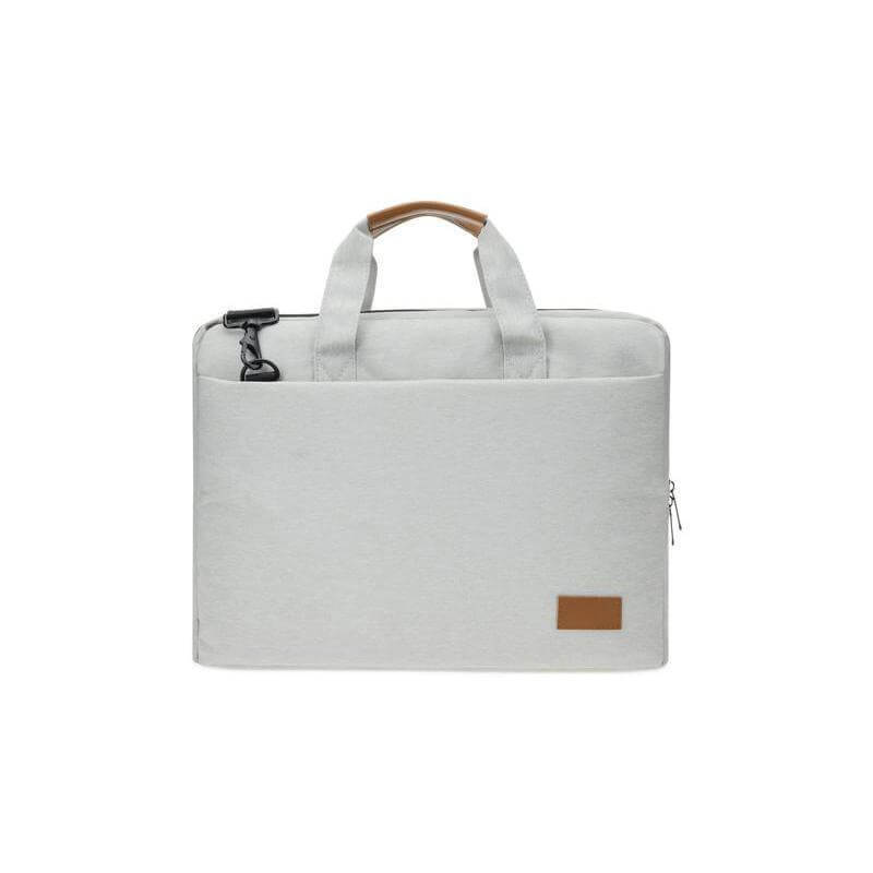 15" Laptop Bag - Grey/Tan