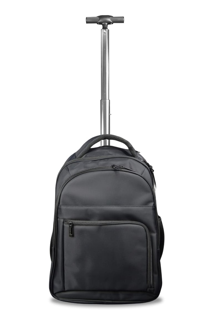 2 Wheels Trolley Backpack - Black