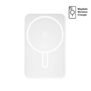 5000 mAh Magnetic Wireless Powerbank - White