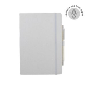 A5 Hard Cover Notebook & Pen Set - Corn Paper