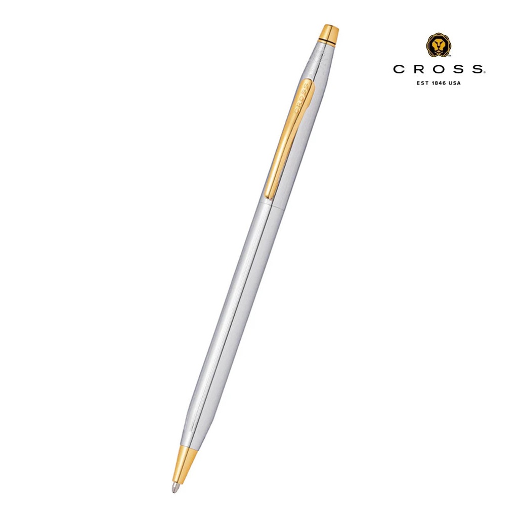 Chrome with 23KT Gold Plated Appointments Ballpoint Pen